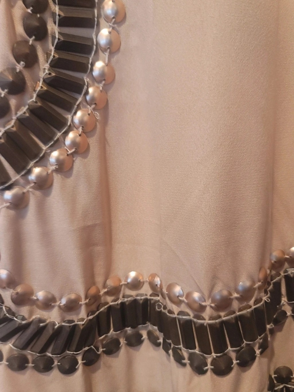 VENUS Beige Embroidered Tassel Tunic Dress - Picture 9 of 10